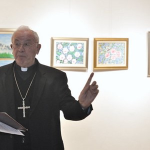 Otvorena izložba slika "Priroda govori o Bogu" biskupa Jezerinca u Nacionalnom svetištu svetog Josipa u Karlovcu